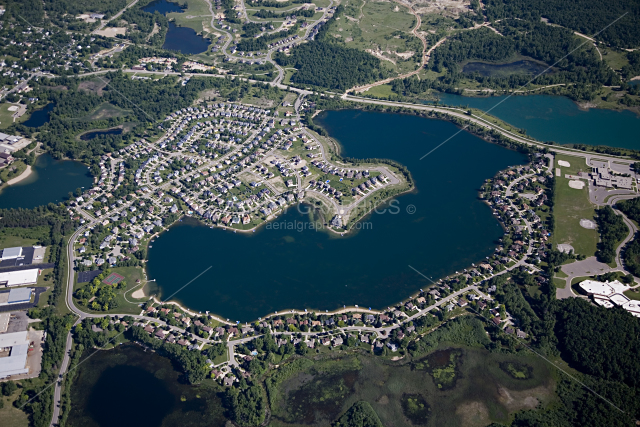 Oxford Lake in Oakland County, Michigan